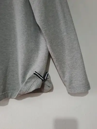 Polera manga larga gris Lands' End, talla L - miniatura 5