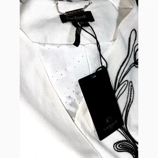 Chaleco blanco con bordado floral Cacharel - 2
