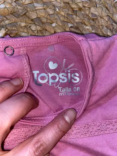 Enterito rosado para niña Topsis talla 08 - miniatura 2