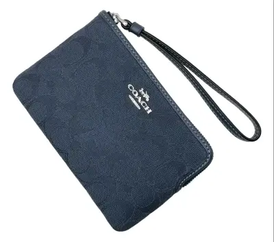 Cartera de Mano Coach Azul Oscuro - miniatura 1