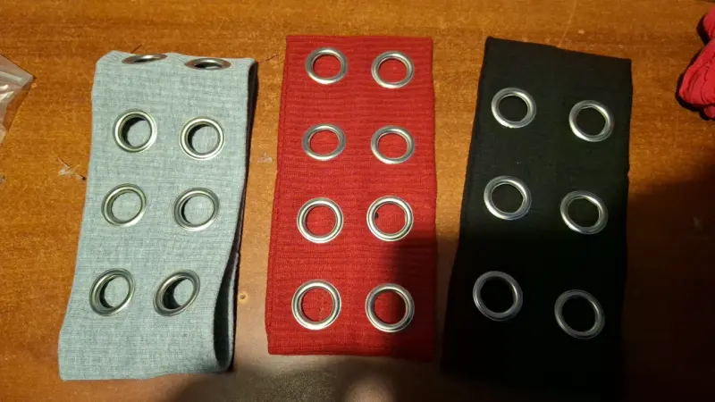 Set de bandas elásticas con ojales metálicos