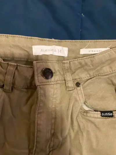 Pantalones beige para niño Aussie talla 14 - miniatura 1