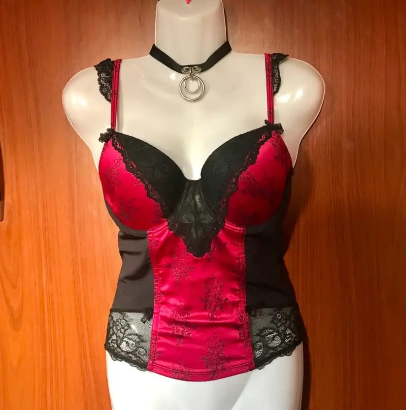 Corset rojo y negro - 1
