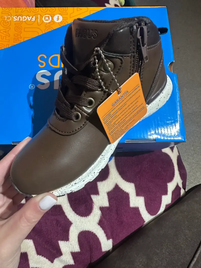 Botas de niño Fagus marrones con cierre lateral