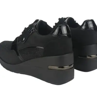Zapatillas negras con plataforma y cierre lateral - miniatura 2