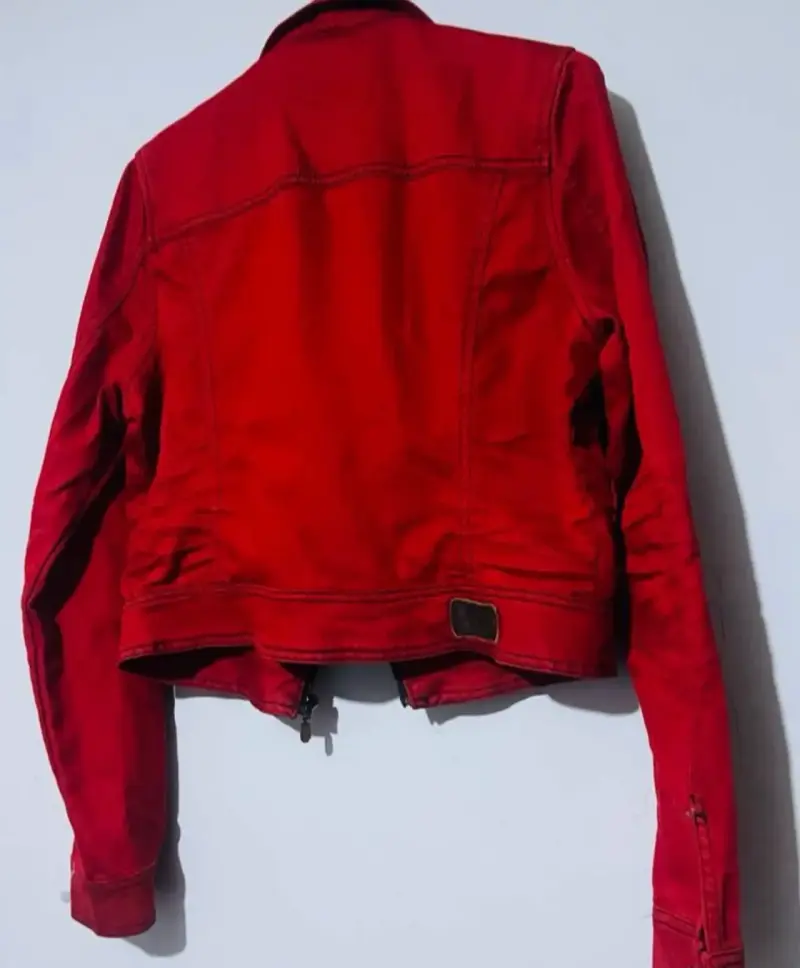 Chaqueta Roja de Mujer Lois con Cierre - 2