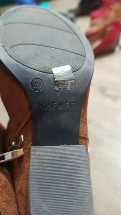Botines de gamuza Nine West marrones - miniatura 4