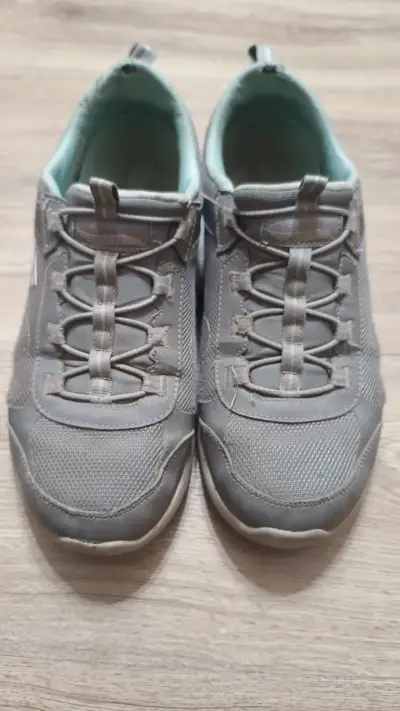 Zapatillas deportivas grises Skechers para mujer - miniatura 1