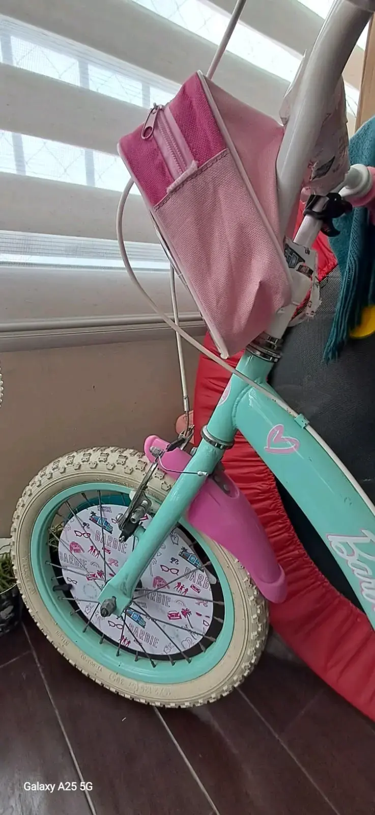 Bicicleta infantil oxford Barbie rosa y celeste - 2