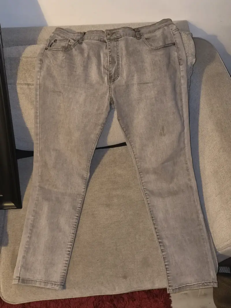 Jeans grises de mezclilla para hombre talla 48 - 1
