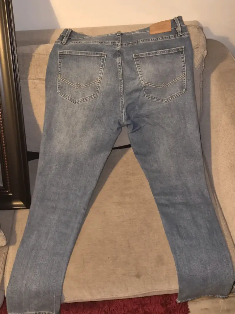 Jeans Americanino azul desgastados para hombre - 2