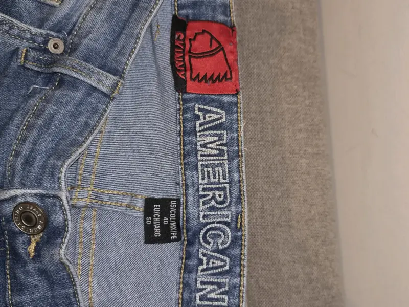 Jeans Americanino azul desgastados para hombre - 3