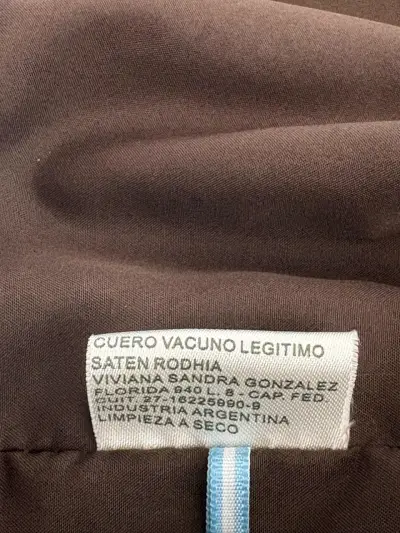 Chaqueta de cuero café hombre Poppy's - miniatura 5