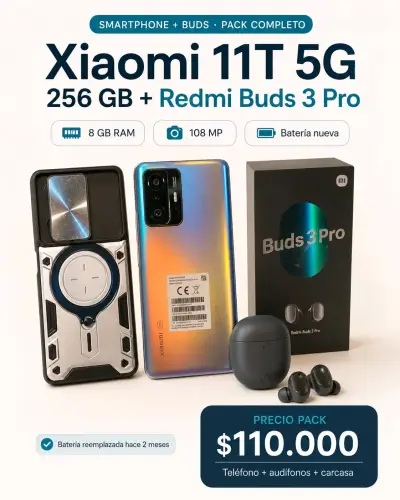 Xiaomi 11T 5G 256GB con Redmi Buds 3 Pro - miniatura 1