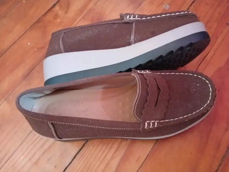 Mocasines de Gamuza Marrón para Mujer - 1