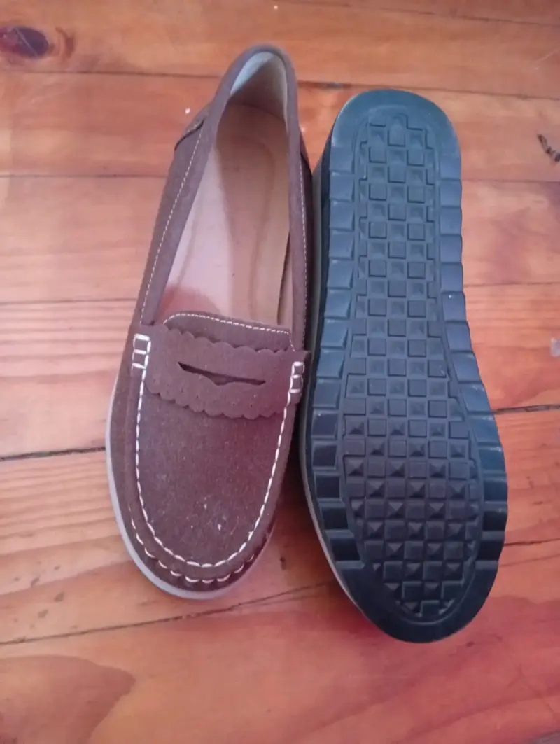 Mocasines de Gamuza Marrón para Mujer - 2