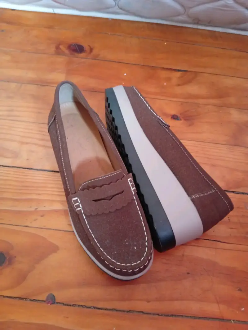 Mocasines de Gamuza Marrón para Mujer - 3