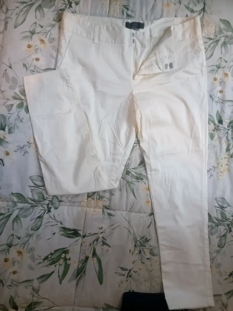 Pantalones blancos de mujer talla 40