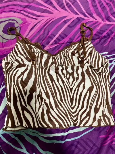 Top de tirantes con estampado animal print - miniatura 4