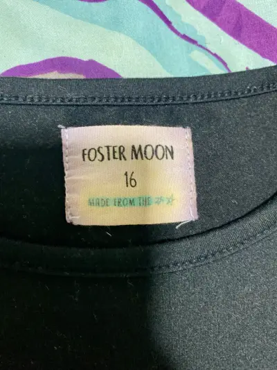 Polera negra manga larga con amarre - miniatura 4