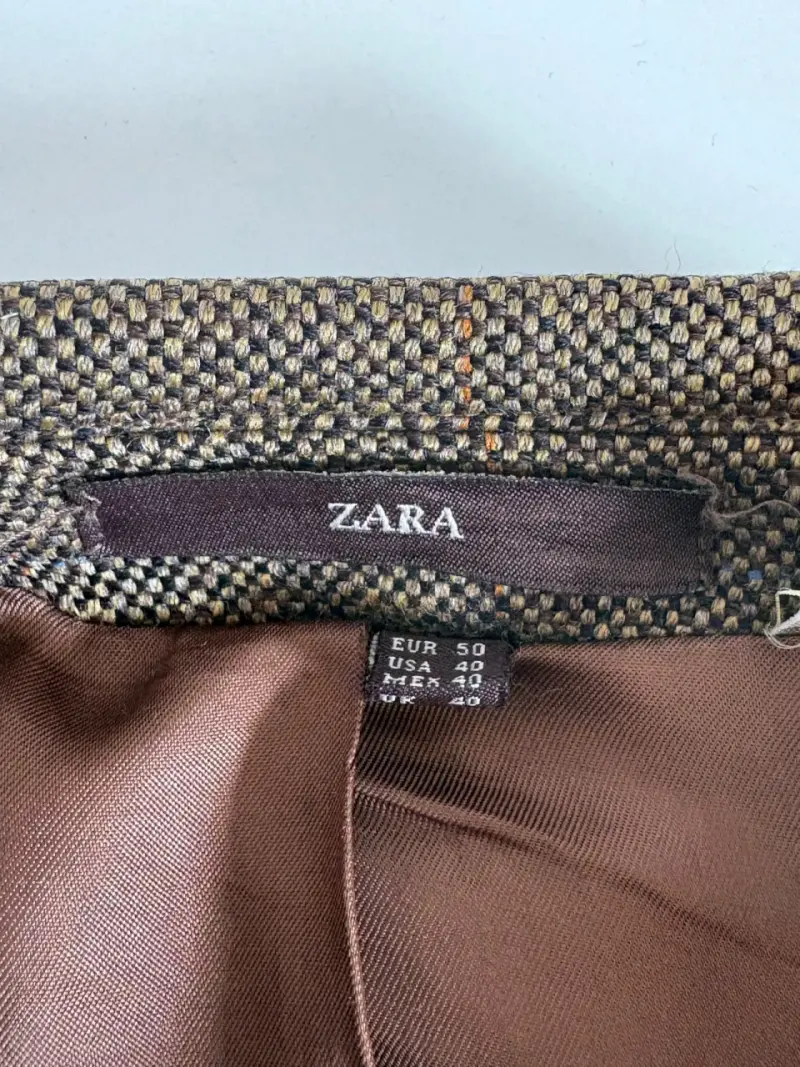 Blazer de lana Zara café - 4