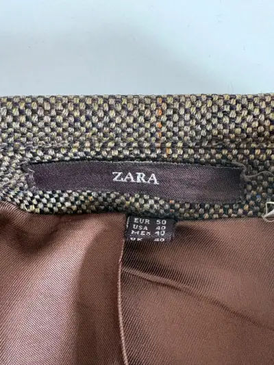 Blazer de lana Zara café - miniatura 4