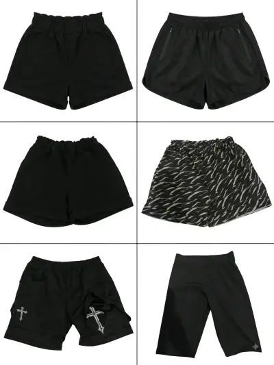 Pack de shorts deportivos negros para mujer - miniatura 1
