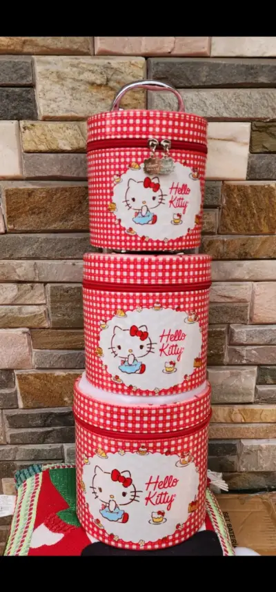 Set de maletas organizadoras Hello Kitty rosas - miniatura 3