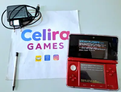 Nintendo 3DS Roja 64gb carcasa lápiz cargador - miniatura 1