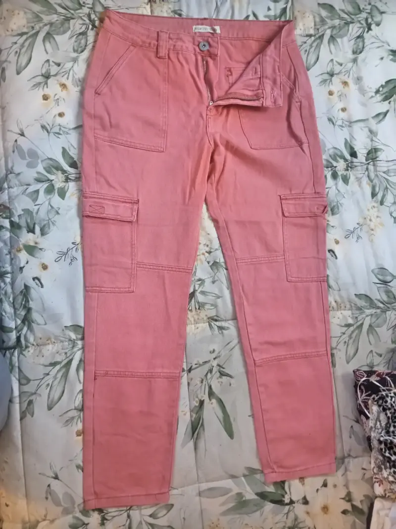 Pantalones cargo rosados para mujer