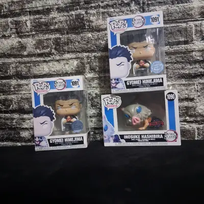 Figuras Funko Pop Demon Slayer Gyomei e Inosuke - miniatura 1