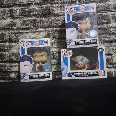 Figuras Funko Pop Demon Slayer Gyomei e Inosuke - miniatura 2