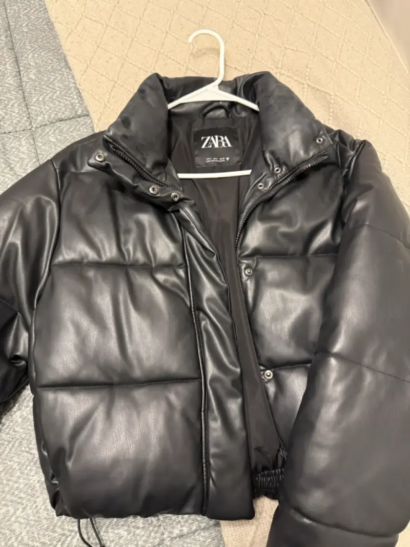 Chaqueta acolchada negra Zara para mujer - 3