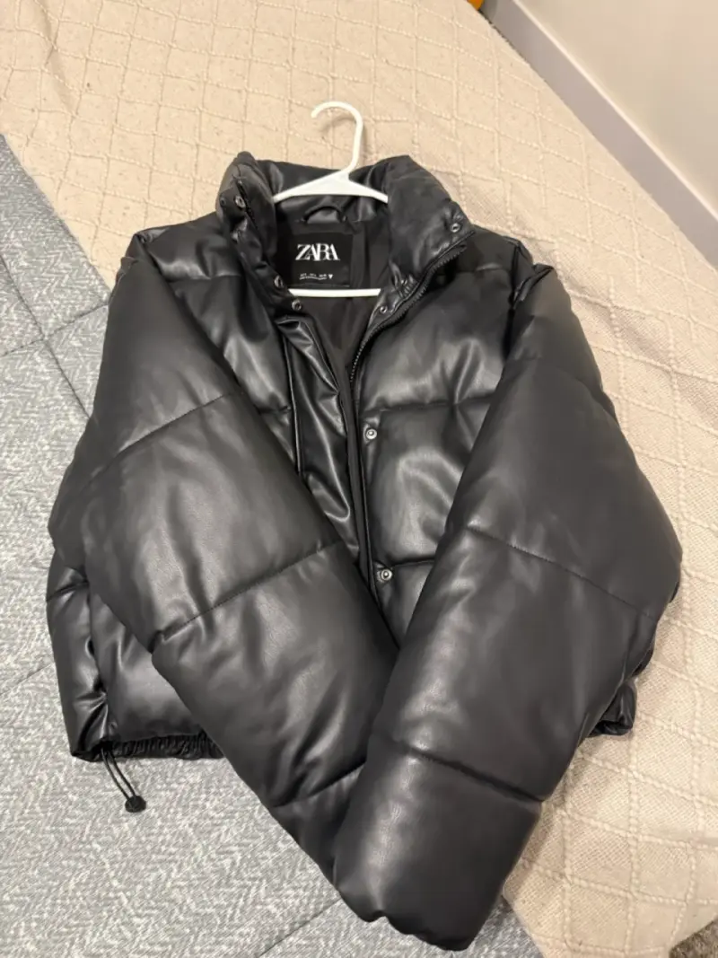 Chaqueta acolchada negra Zara para mujer - 4