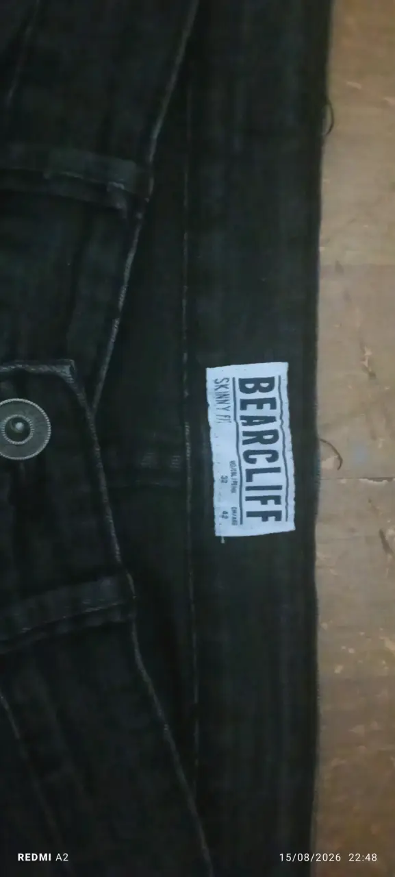 Jeans negros Bearcliff skinny para hombre - 2