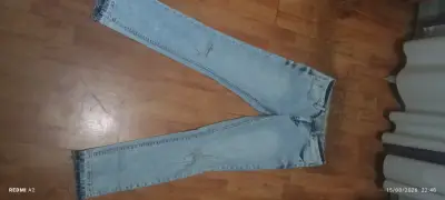 Jeans azul claro flared talla 40 - miniatura 1
