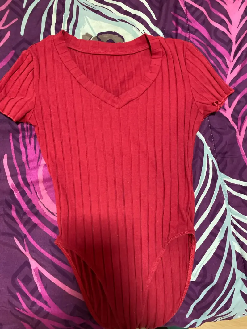 Body rojo de algodón con elastano talla XS - 1