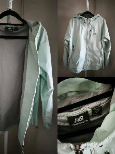 Chaqueta cortaviento New Balance verde menta - miniatura 1