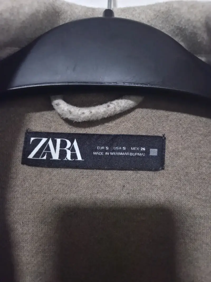 Chaqueta de lana beige Zara S/M - 2
