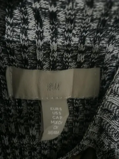 Vestido de punto gris H&M manga larga - miniatura 2