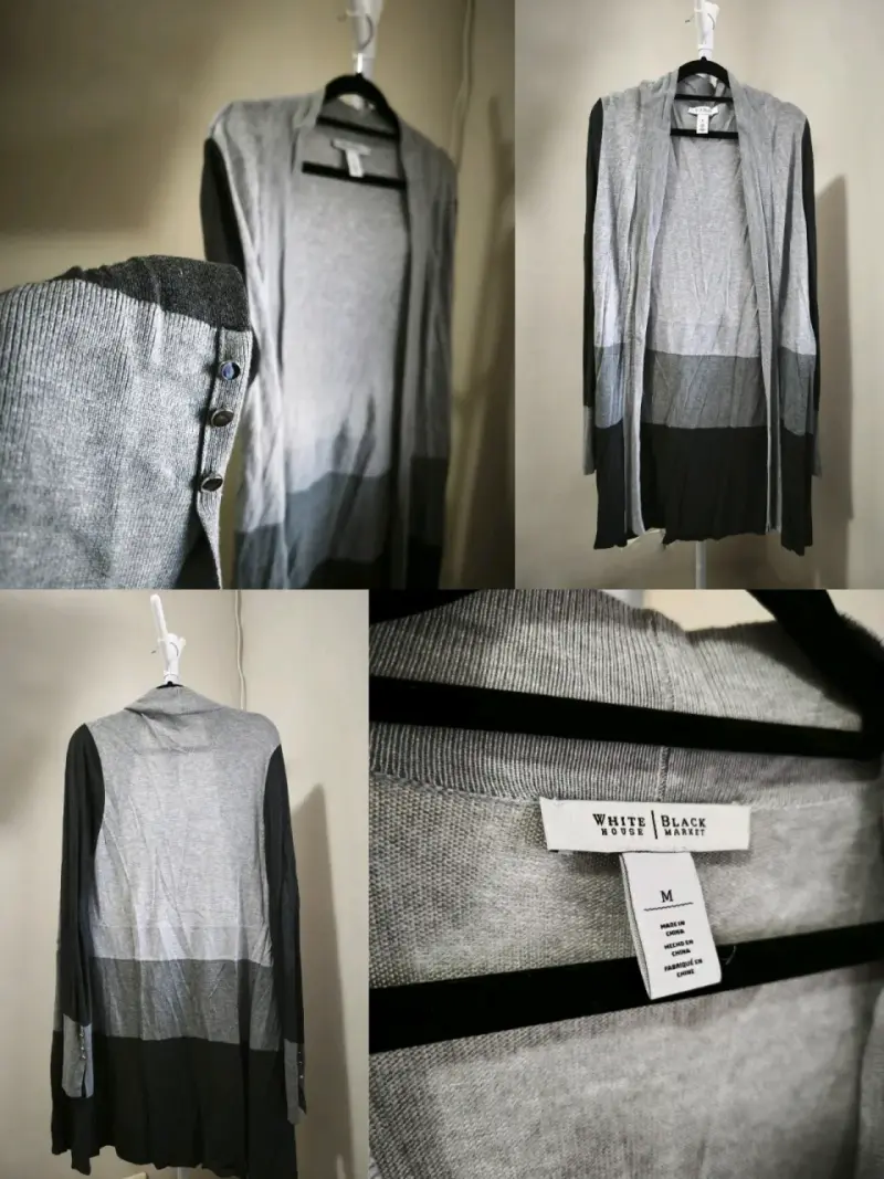 Cárdigan largo gris White House Black Market - 1