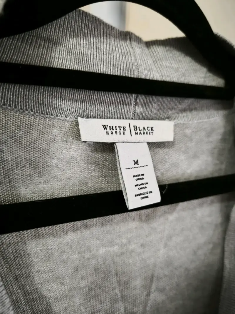 Cárdigan largo gris White House Black Market - 2