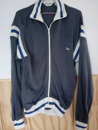 Chaqueta deportiva Dior azul con rayas - miniatura 4