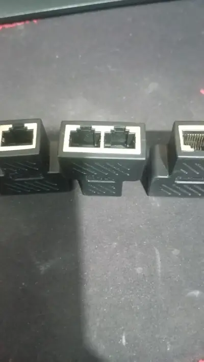 3 Adaptadores  divisor RJ45 Ethernet LAN - miniatura 3