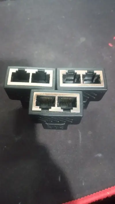 3 Adaptadores  divisor RJ45 Ethernet LAN - miniatura 4