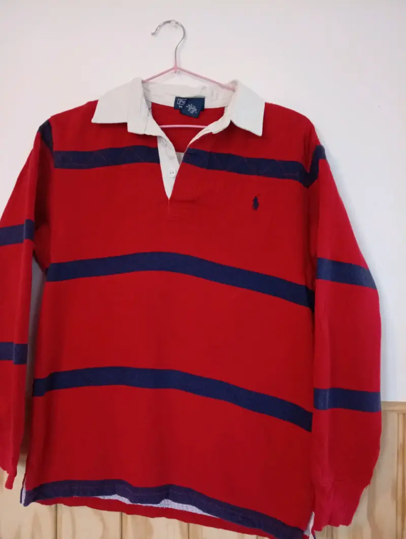 Polera de rugby roja con rayas Polo Ralph Lauren - 2