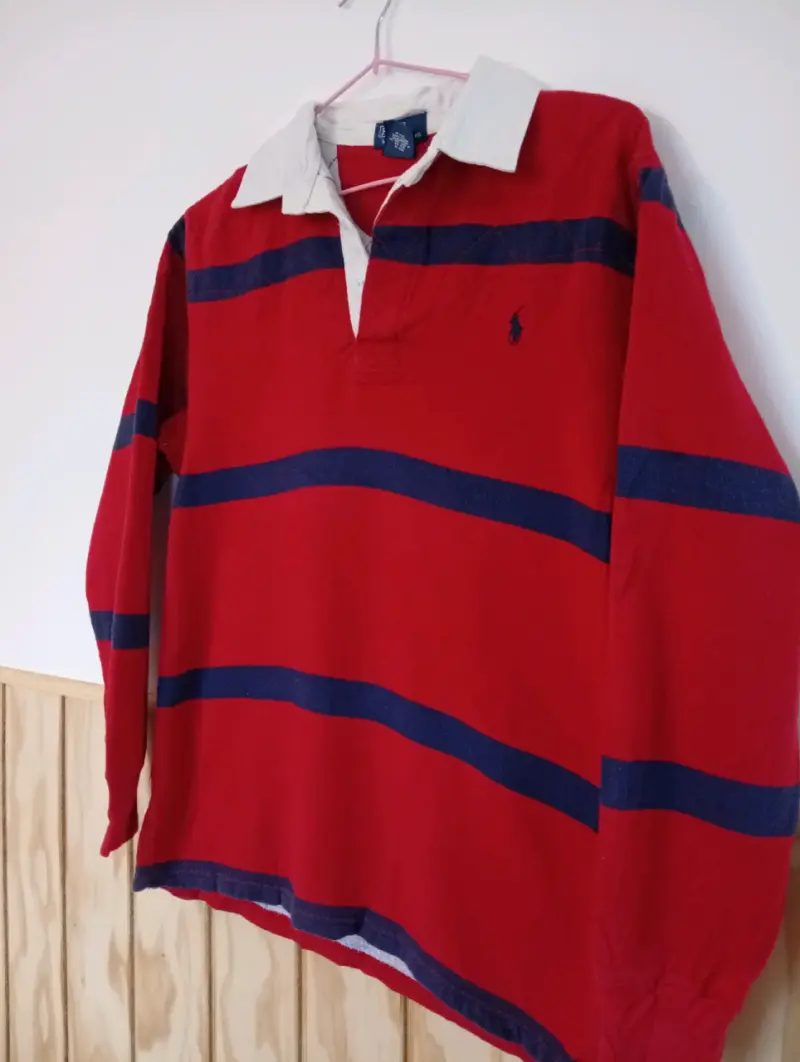 Polera de rugby roja con rayas Polo Ralph Lauren - 3