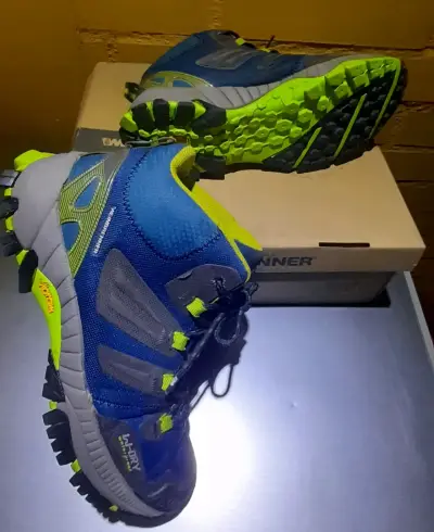 Botas de senderismo Weinbrenner impermeables azul y verde - miniatura 1