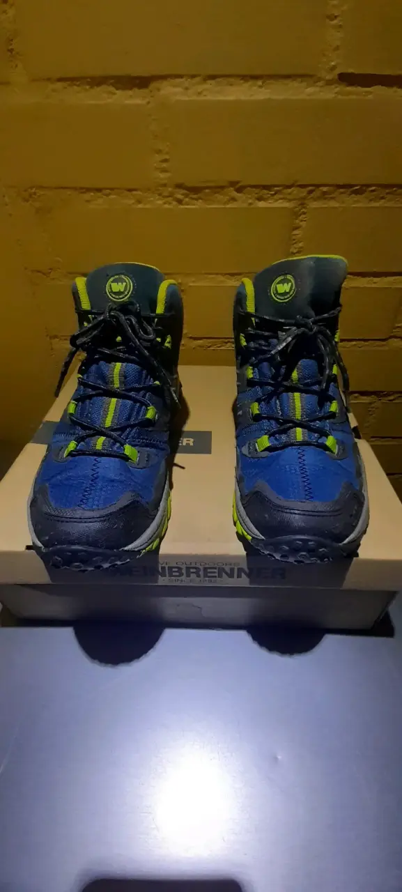 Botas de senderismo Weinbrenner impermeables azul y verde - 3