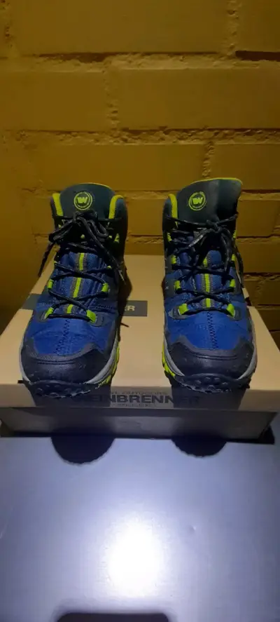 Botas de senderismo Weinbrenner impermeables azul y verde - miniatura 3